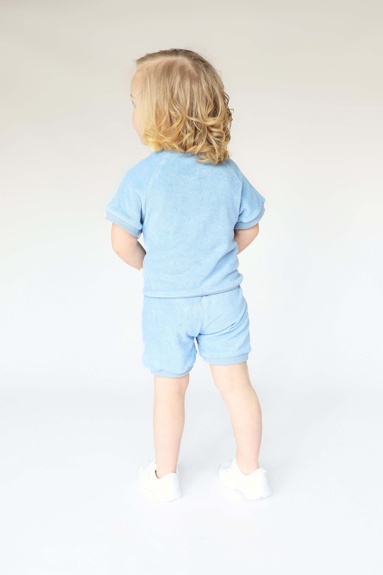 Childs matching shorts and top - Sky Blue - 6m-8yrs