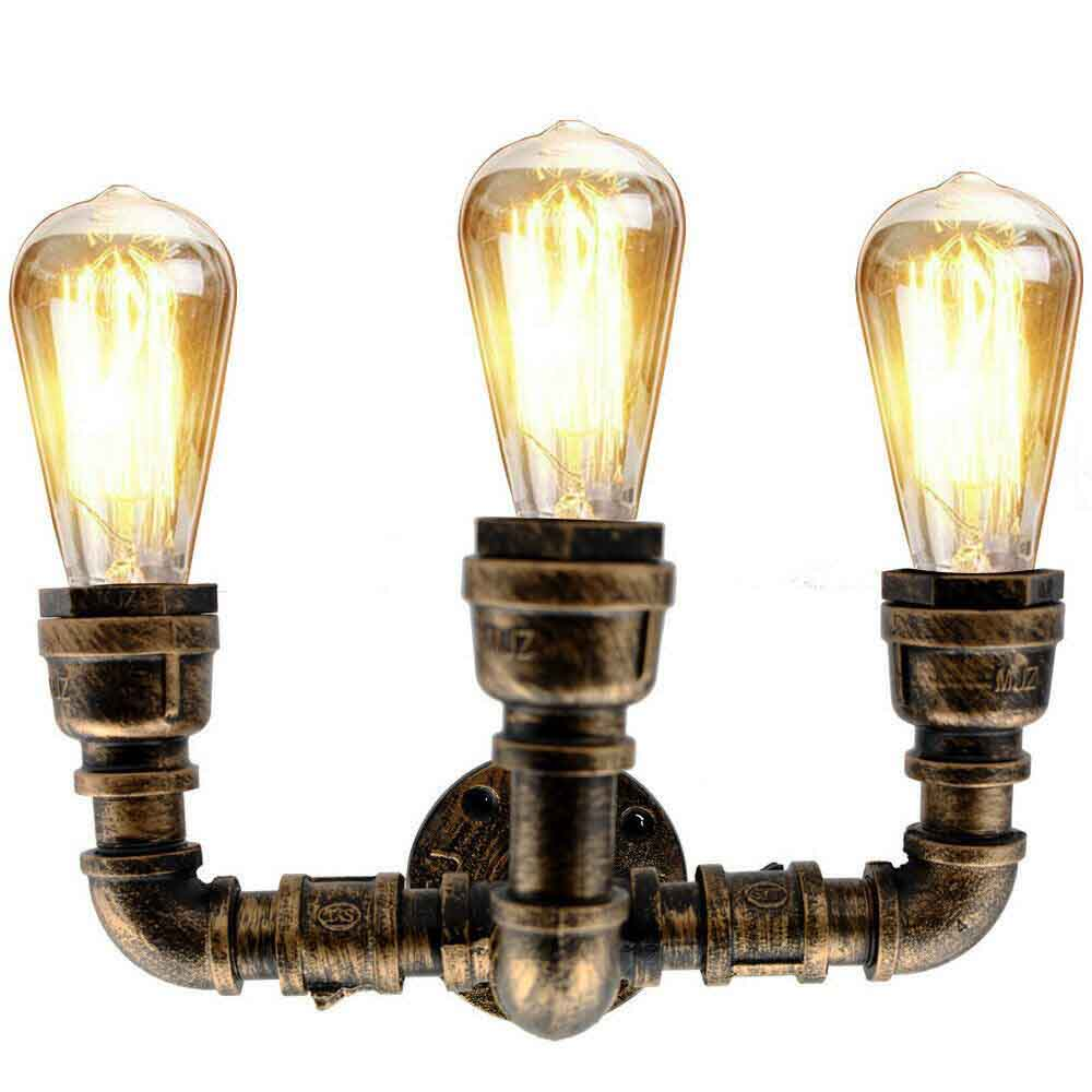 Brushed Copper Water pipe Lamps E27 Loft Light Plating indoor lighting~2889