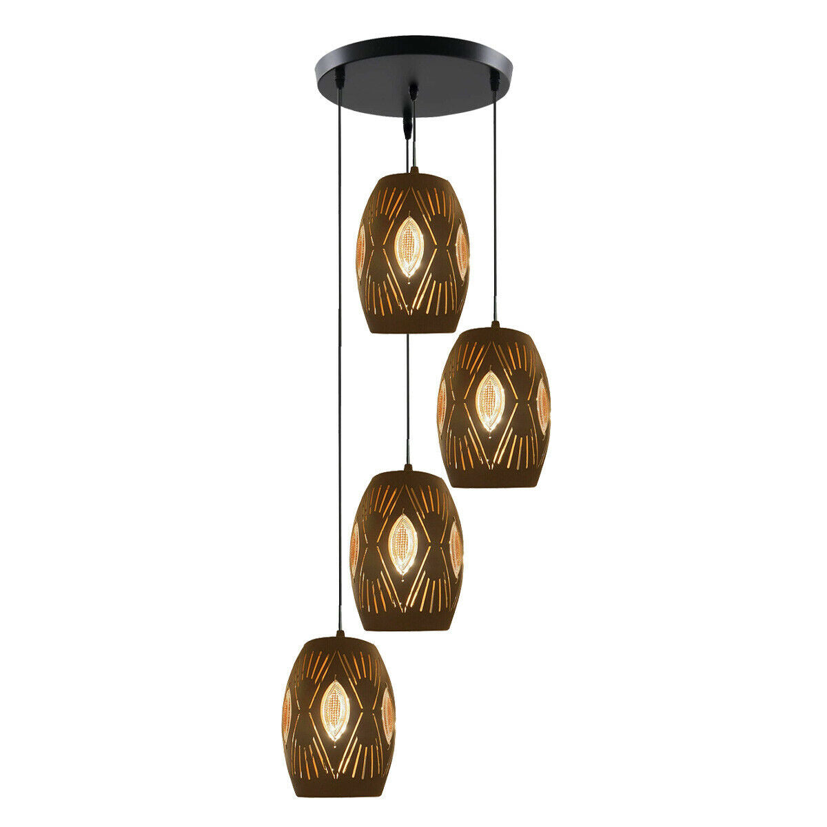 4 Way Multi Tier Ceiling Light Pendant Eyeball Design Shades Modern Fitting~1568