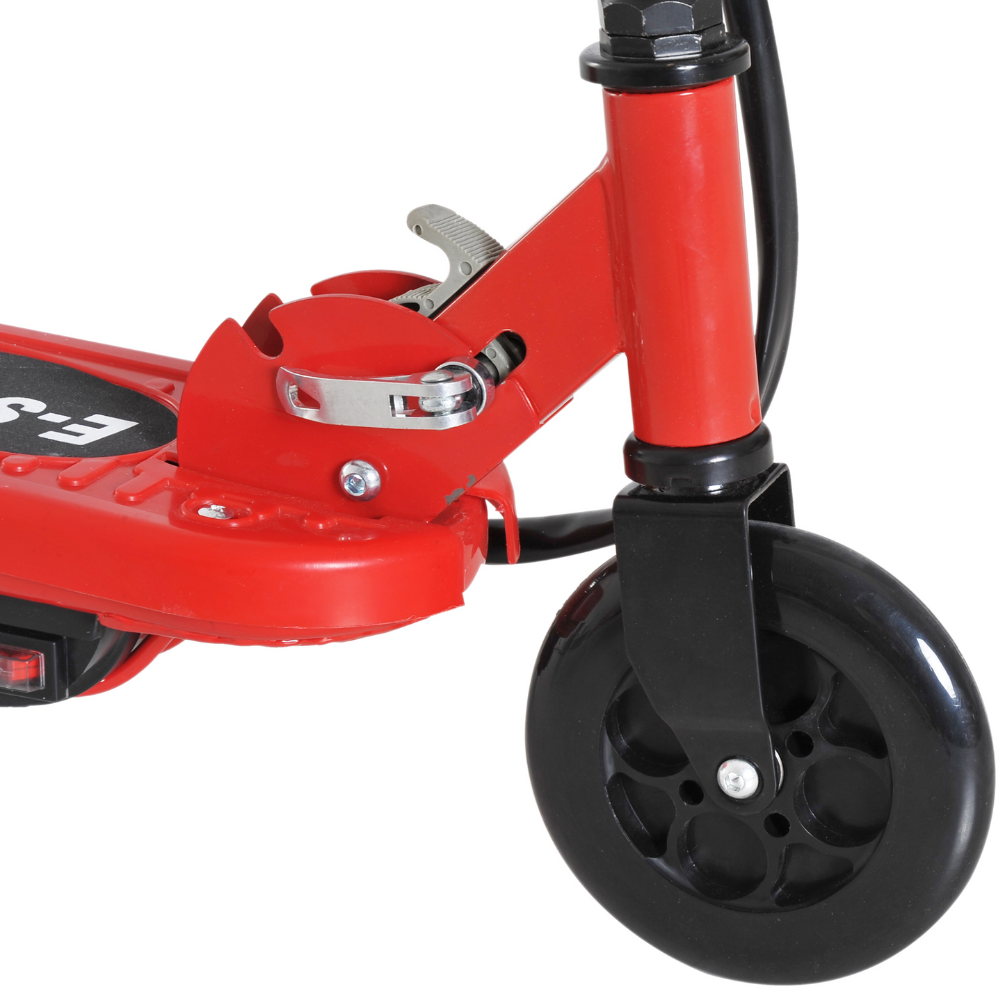 Kids Folding Electric Bike Children E Scooter  Ride on Toy 2 x 12V Recharge Battery 120W Adjustable Height PU Wheels Suitable for 7 to 14 yrs - Red