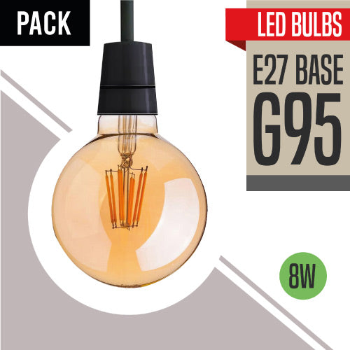 G95 E27 8W LED Globe Vintage LED Retro Light Bulbs