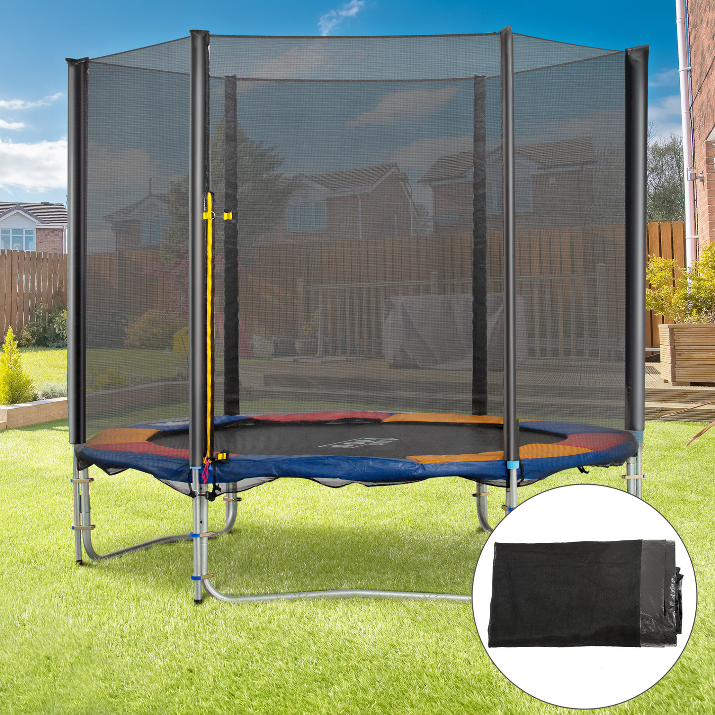 10ft Replacement Safety Trampoline Net with Enclosure