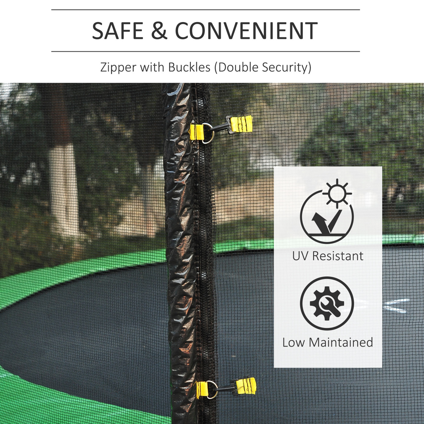 10ft Replacement Safety Trampoline Net with Enclosure