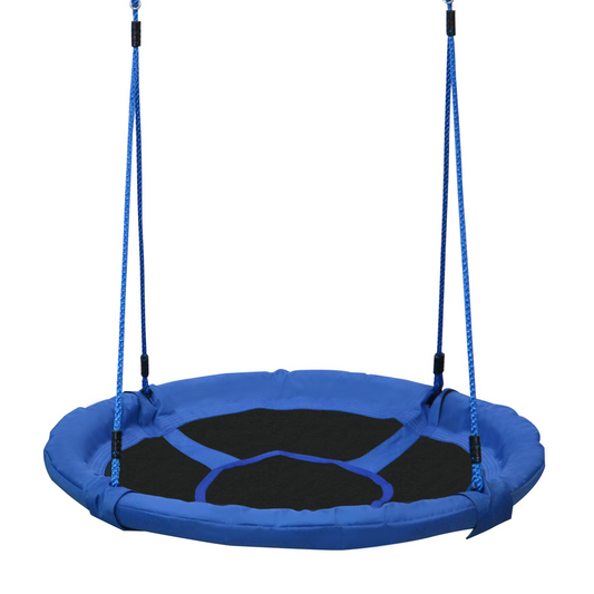 40 Inch / 100 cm Tree Swing Round Kids Nest Swing Seat for Outdoor Backyard Garden Play Activity Blue