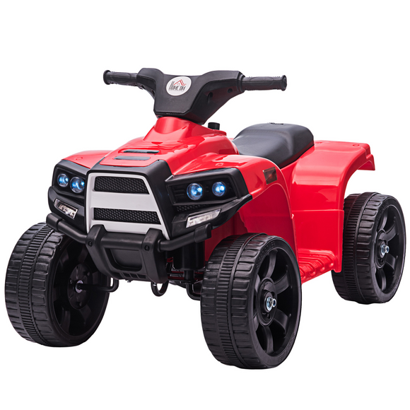 6V Kids Electric Ride on Car ATV Toy Quad Bike With Headlights for Toddlers 18-36 months Red