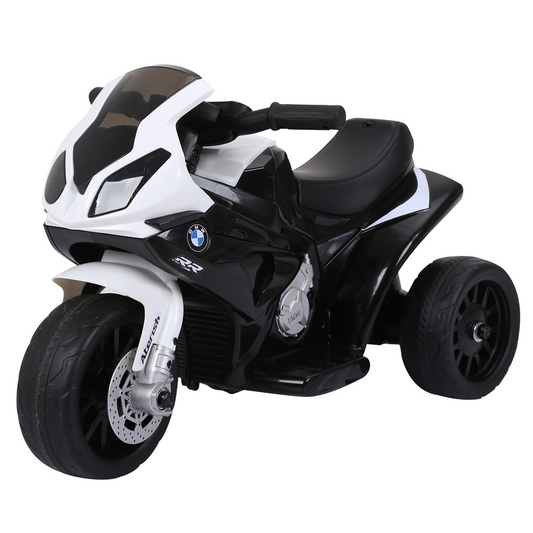 LICENSED BMW S1000RR Kids Ride on Motorcycle  w/ Headlights Music Battery Powered Play Bike 6V Black