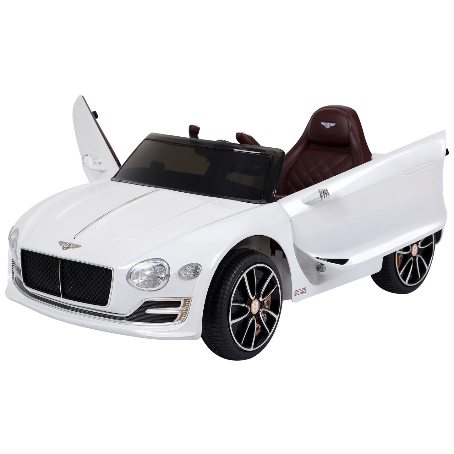 Bentley GT 12V Kids Children Electric Ride-on Car Twin Motors with LED Lights Music Parental Remote Control White