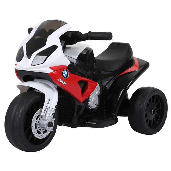 Licensed BMW 3 Wheel Electric Motorbike Ride on Motorcycle w/ Headlights Music Battery Powered Play Bike 6V Red BMW S1000RR