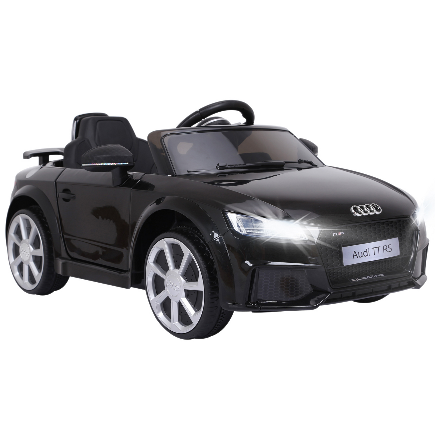 Audi TT 12V Rechargeable Battery Ride On Car w/ Remote Forward Reverse Lights Horn MP3 Player Red w/ Seat Belt Audi TT