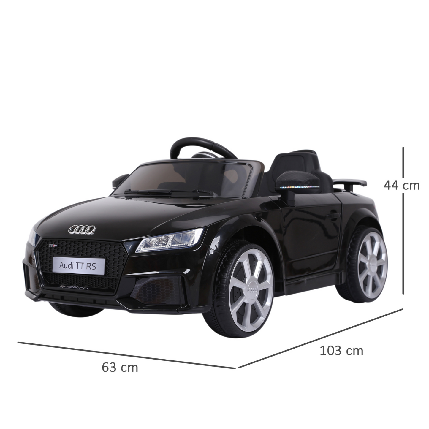 Audi TT 12V Rechargeable Battery Ride On Car w/ Remote Forward Reverse Lights Horn MP3 Player Red w/ Seat Belt Audi TT