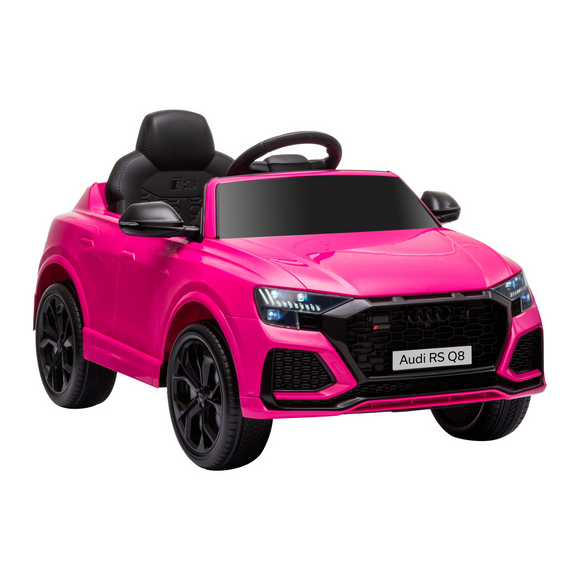 Audi RS Q8 6V Kids Electric Ride On Car RS Q8 Licensed Toy Car with Remote Control Music Lights USB MP3 Bluetooth for 3-5 Years Old Pink