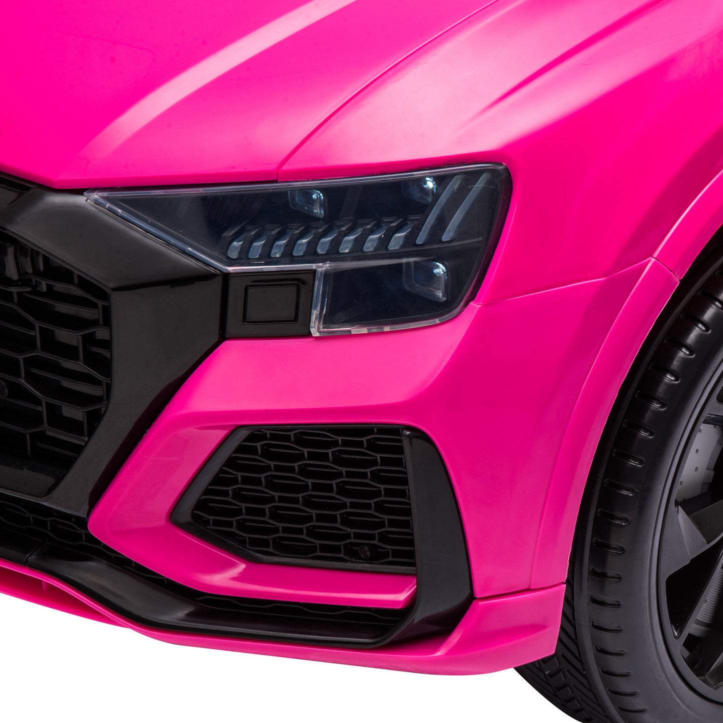 Audi RS Q8 6V Kids Electric Ride On Car RS Q8 Licensed Toy Car with Remote Control Music Lights USB MP3 Bluetooth for 3-5 Years Old Pink