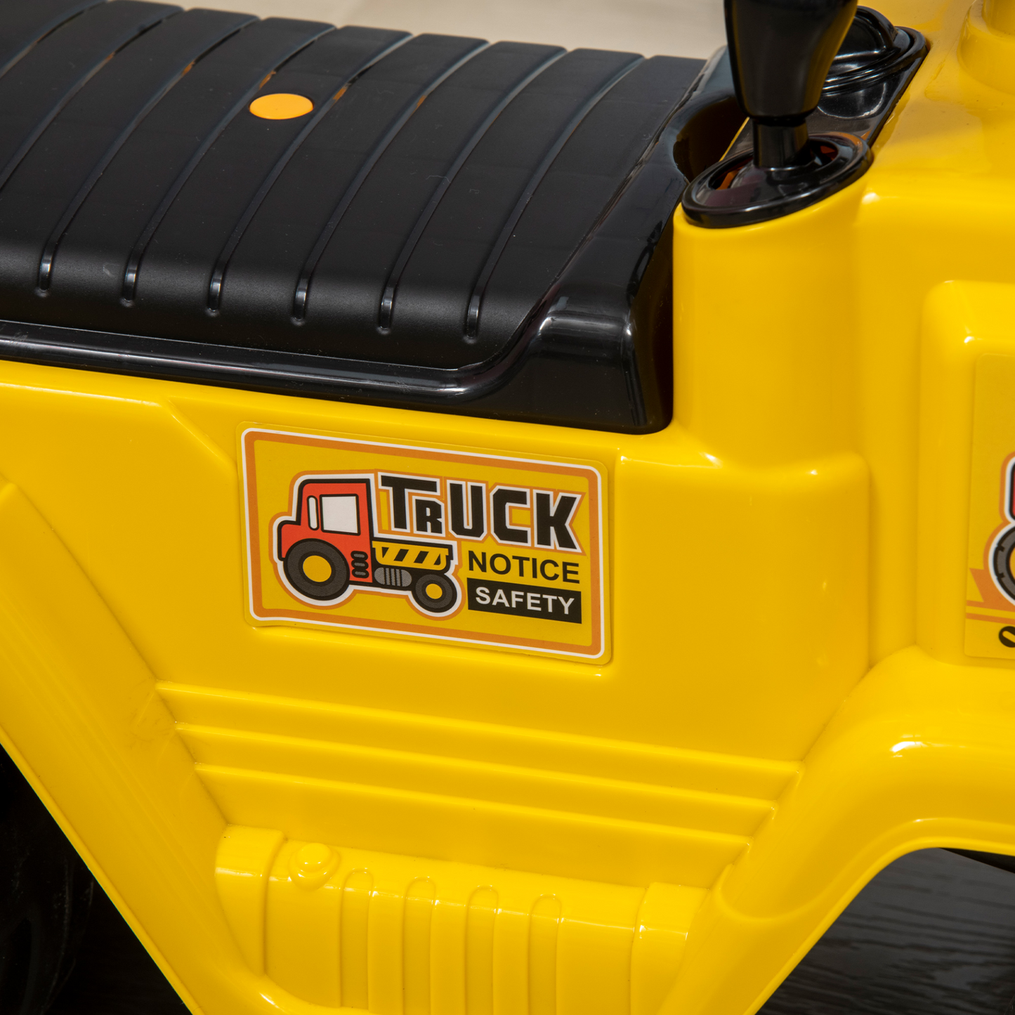 Kids Ride on Forklift Truck w/ Fork and Tray, Ride-On Tractor w/ Under Seat Storage, Treaded Wheels, No Power Design