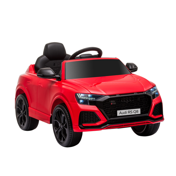 Audi RS Q8 6V Kids Electric Ride On Car RS Q8 Licensed Toy Car with Remote Control Music Lights USB MP3 Bluetooth for 3-5 Years Old Red