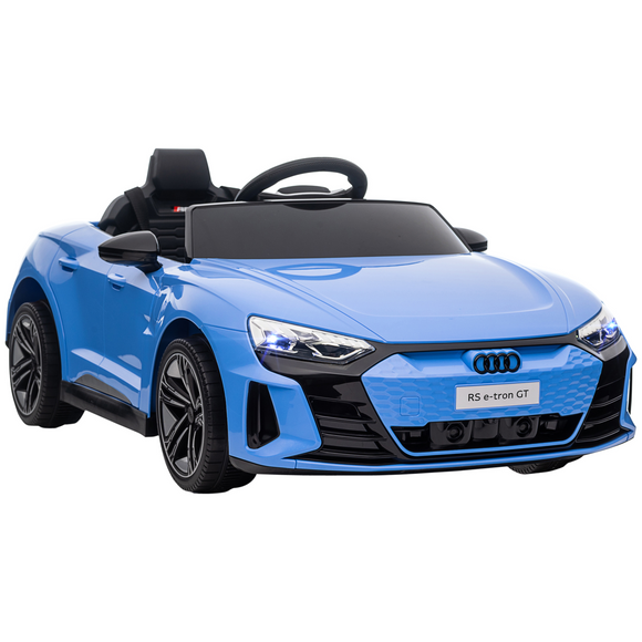 Audi RS e-tron GT Licensed Kids Electric Ride-On Car 12V Battery Powered Toy w/ Remote Control, Lights, Music, for 3-5 years, Blue