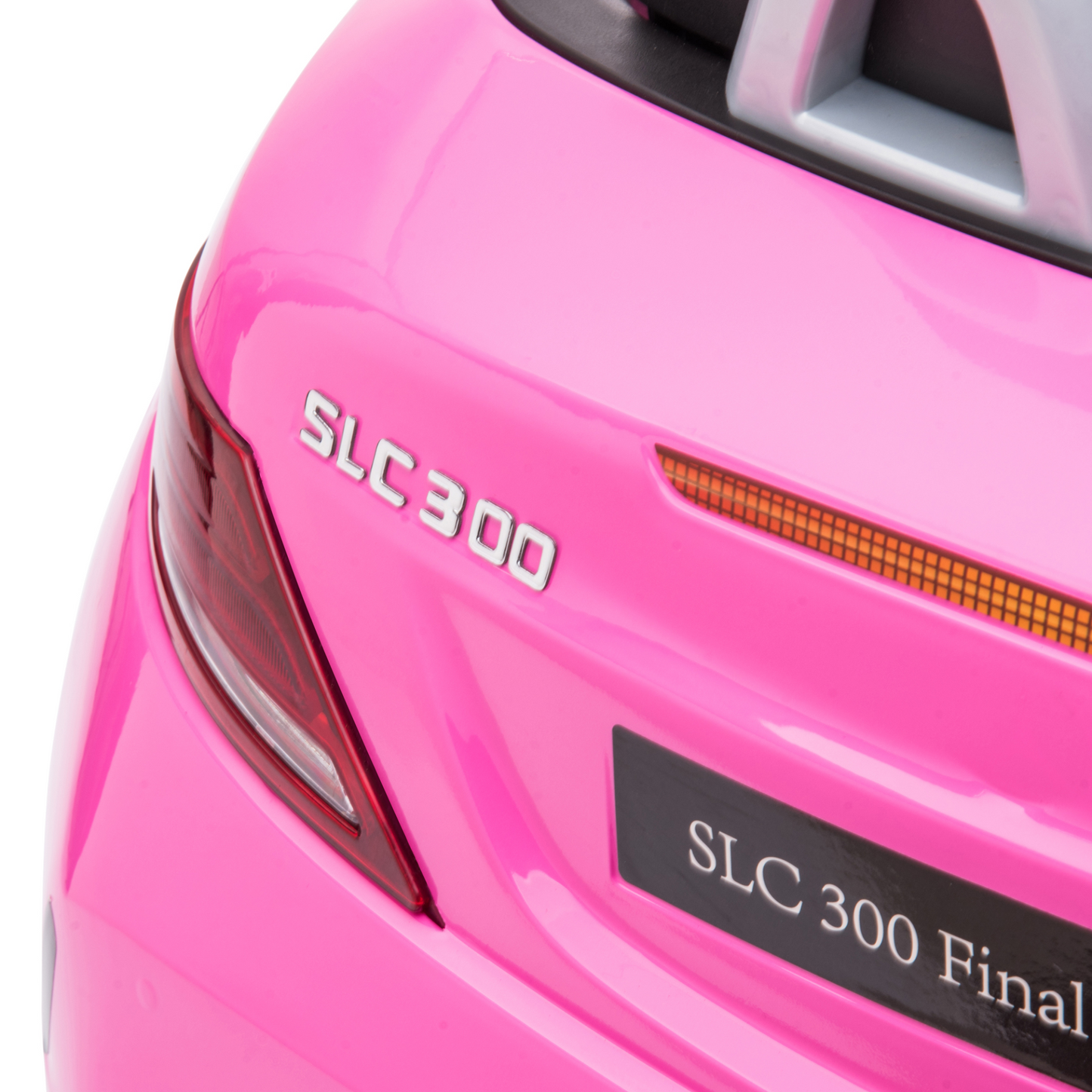 Mercedes Benz SLC 300 Licensed 12V Kids Electric Ride On Car with Parental Remote Two Motors Music Lights Suspension Wheels for 3-6 Years Pink