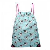 E1406-UN - Miss Lulu Unicorn Print Drawstring Backpack - Blue