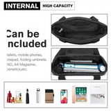 Kono Large Canvas Unisex Messenger Bag - Black