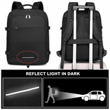 EM2232 - Kono Multi-level High-capacity Cabin Bag Travel Backpack - Black