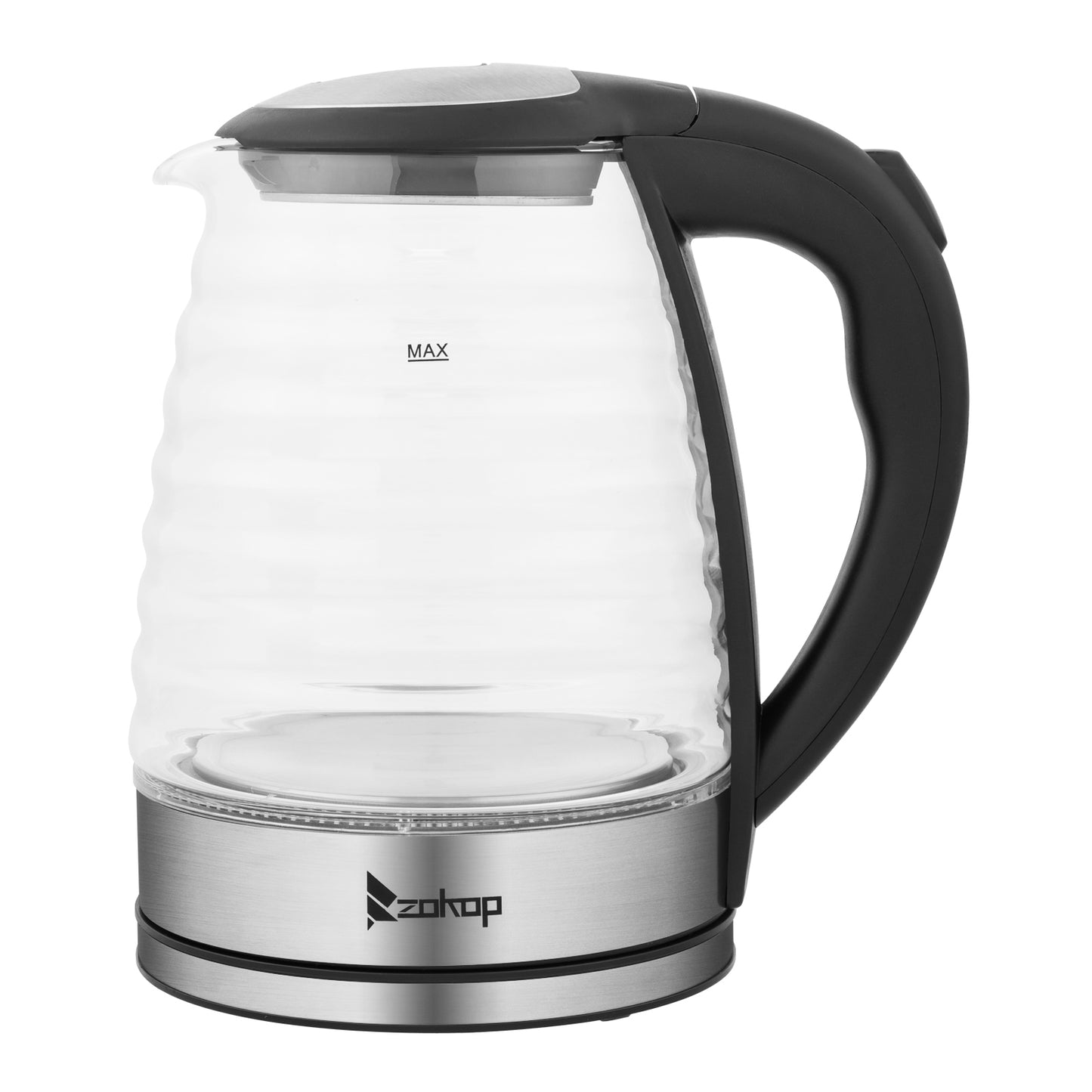 HD-1858L 1.8L  220V 2000W Electric Kettle Stainless Steel High Quality Borosilicate Glass Blue Light