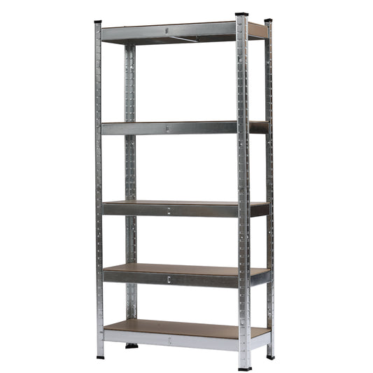 Heavy Duty 5 Tier Metal Galvanized Shelving Rack Unit Garage Storage Shelf Silver UK