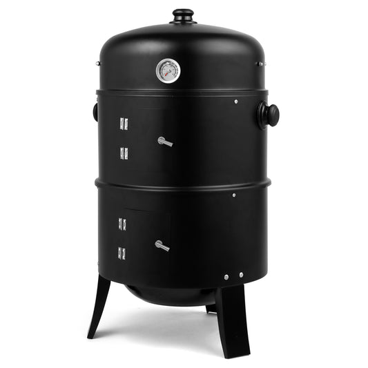 80*41*48cm Iron Spray Smoker Carbon Grill - Black