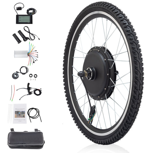 26in 1000W Rear Drive With Tires Bicycle Modification Parts Black