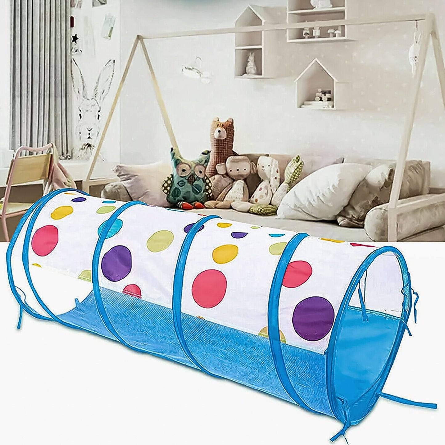 3 in 1 Kids Play Tent Baby Tunnel Ocean Ball Pit Toy Playhouse Playhouse for Kids