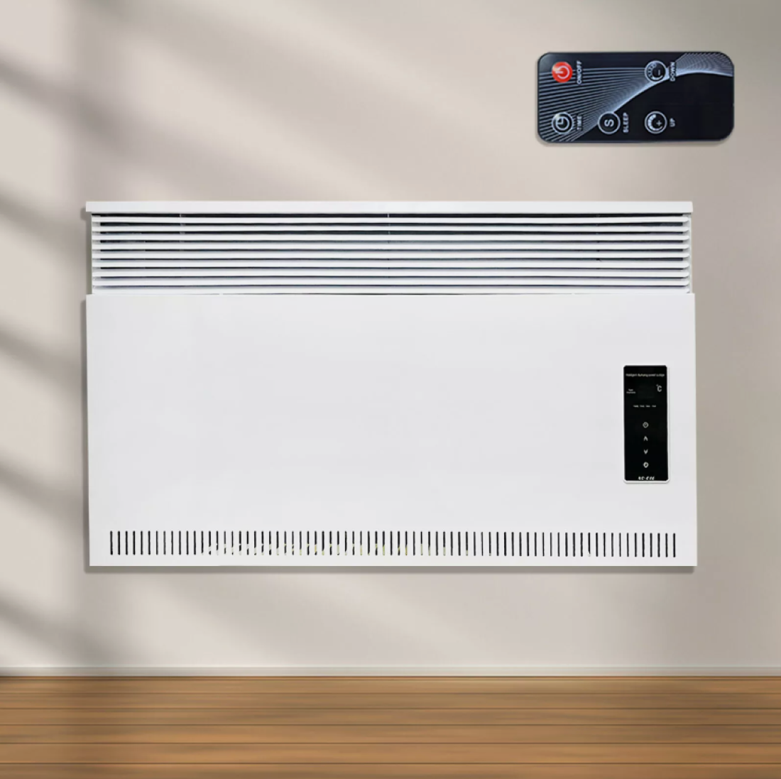 NEW 1200W White Glass Free Standing/Wall Mounted Electric Panel Convector Heater