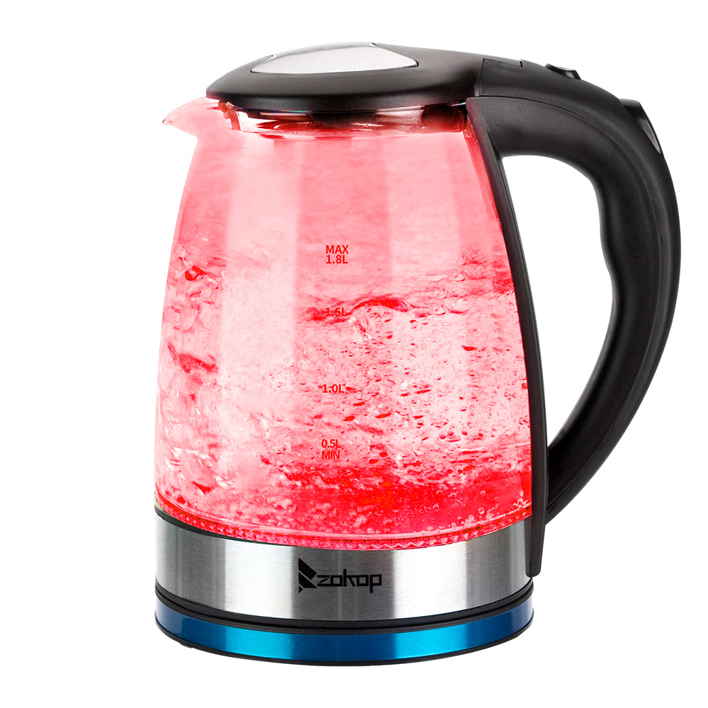 ZOKOP HD-1861-A 

220V 2000W 
1.8L 
Glass Kettle 
UK Plug