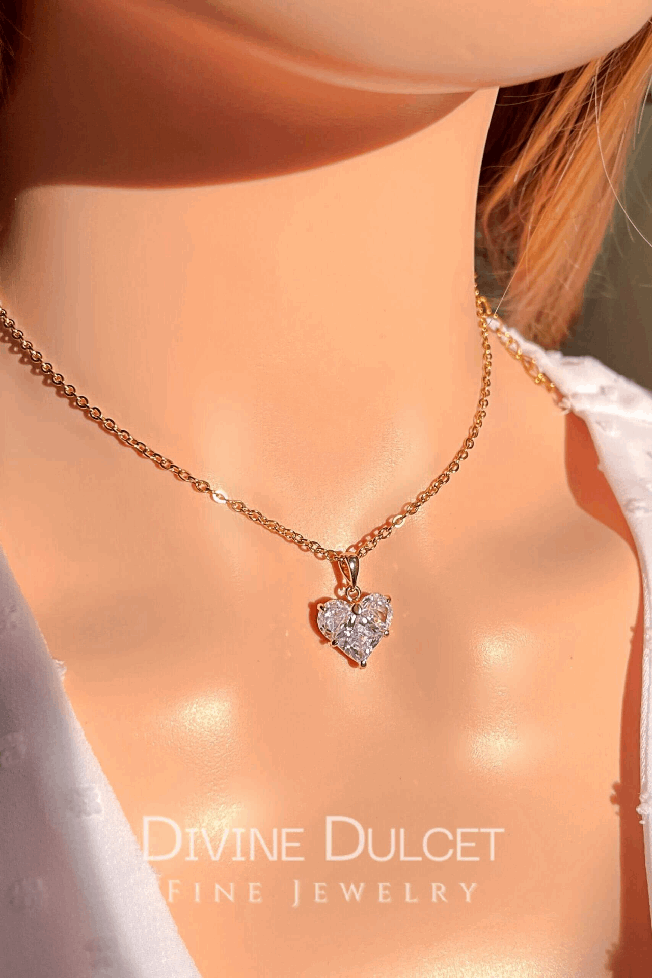 "In Love" | 24K CZ Heart Pendant Necklace