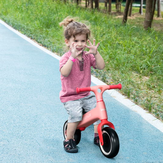 AIYAPLAY Baby Balance Bike Children Bike Without Pedals w/ Adjustable Seat, for Toddlers, Ages 1.5-3 Years up to 25kg - Pink