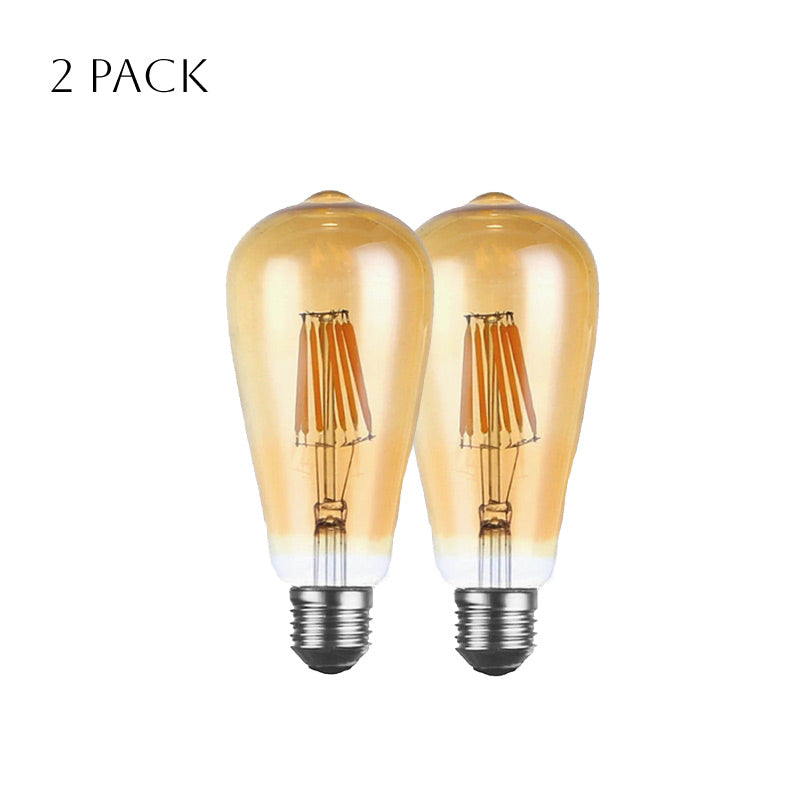 ST64 E27 Screw 6W Dimmable Vintage LED Retro Classic Filament Bulbs