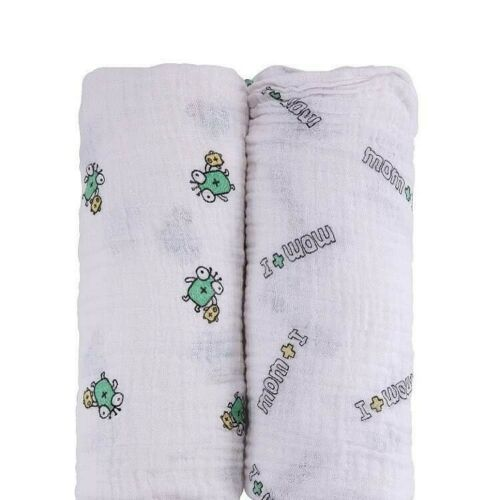 2 Pack Premium Muslin Extra Soft Swaddle Baby Blankets