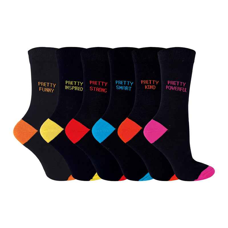 6 Pairs Ladies Fun Pretty Socks