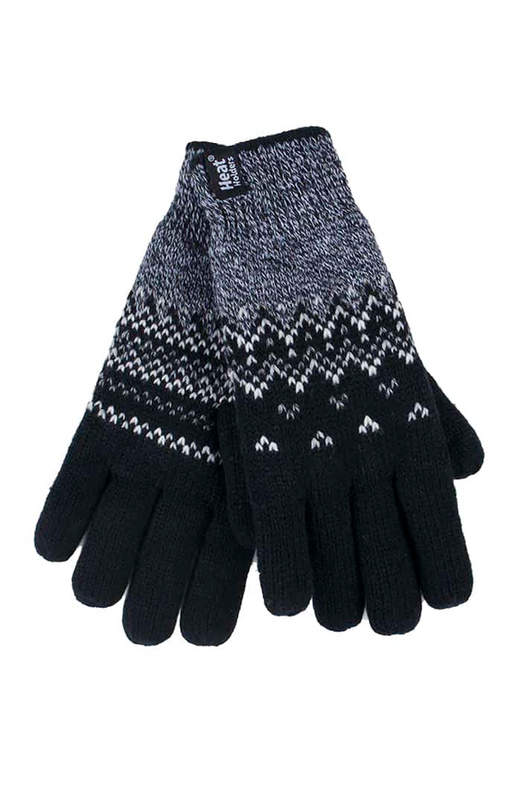 Womens Patterned Fleece Lined Thermal Gloves