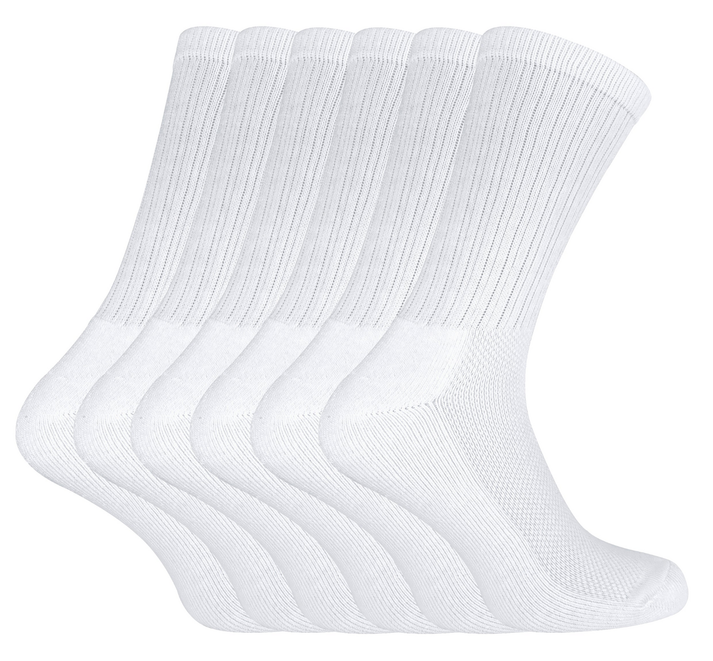 6 Pairs Ladies Bamboo Organic Cotton Sports Socks