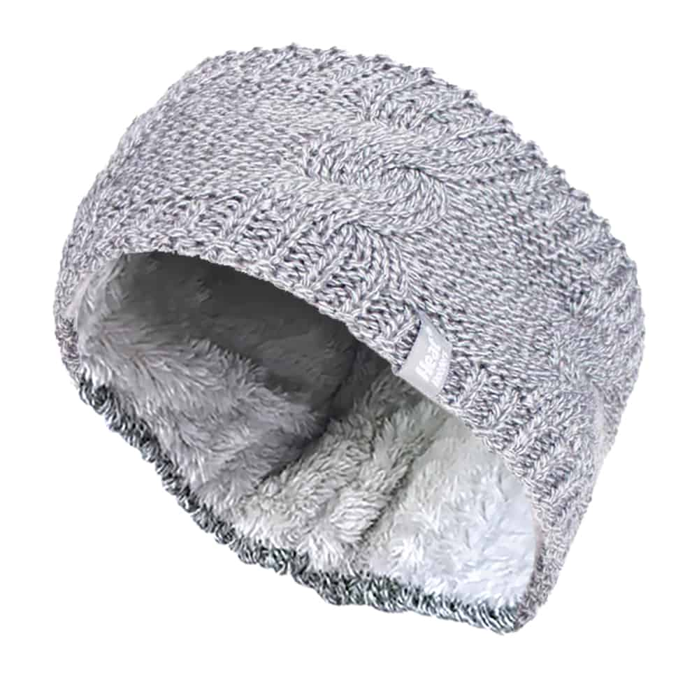 Ladies Cable Knit Fleece Lined Thermal Headband