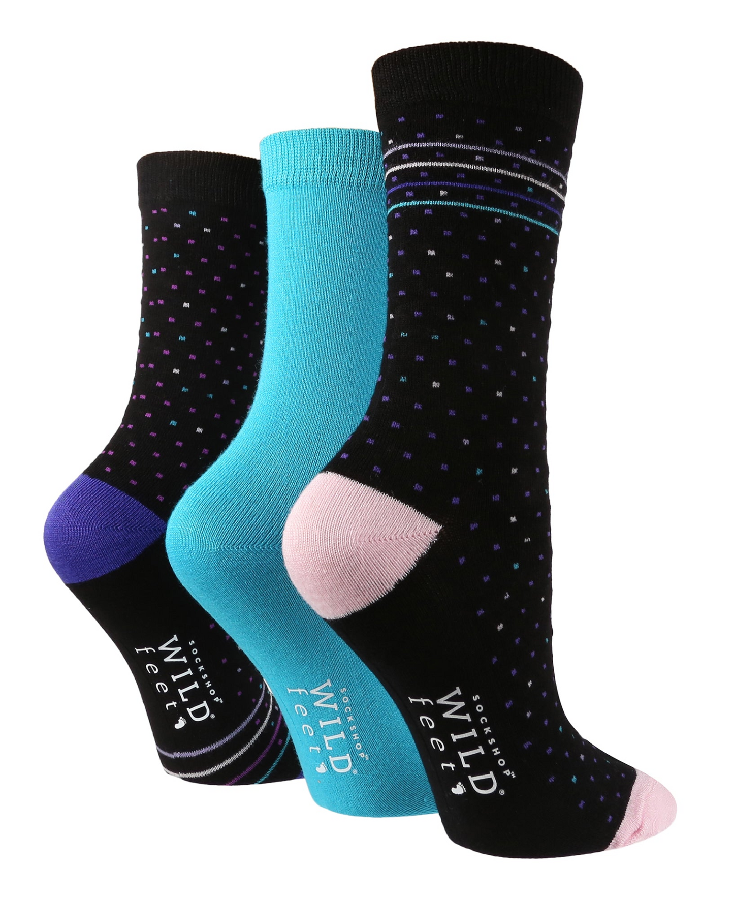 3 Pairs Ladies Bamboo Socks | Patterned