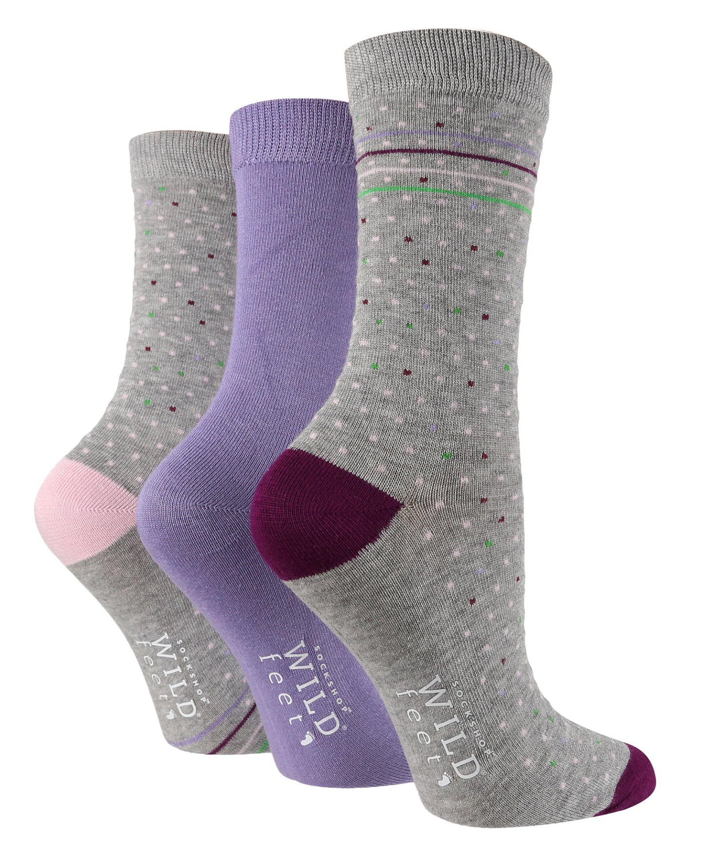 3 Pairs Ladies Bamboo Socks | Patterned