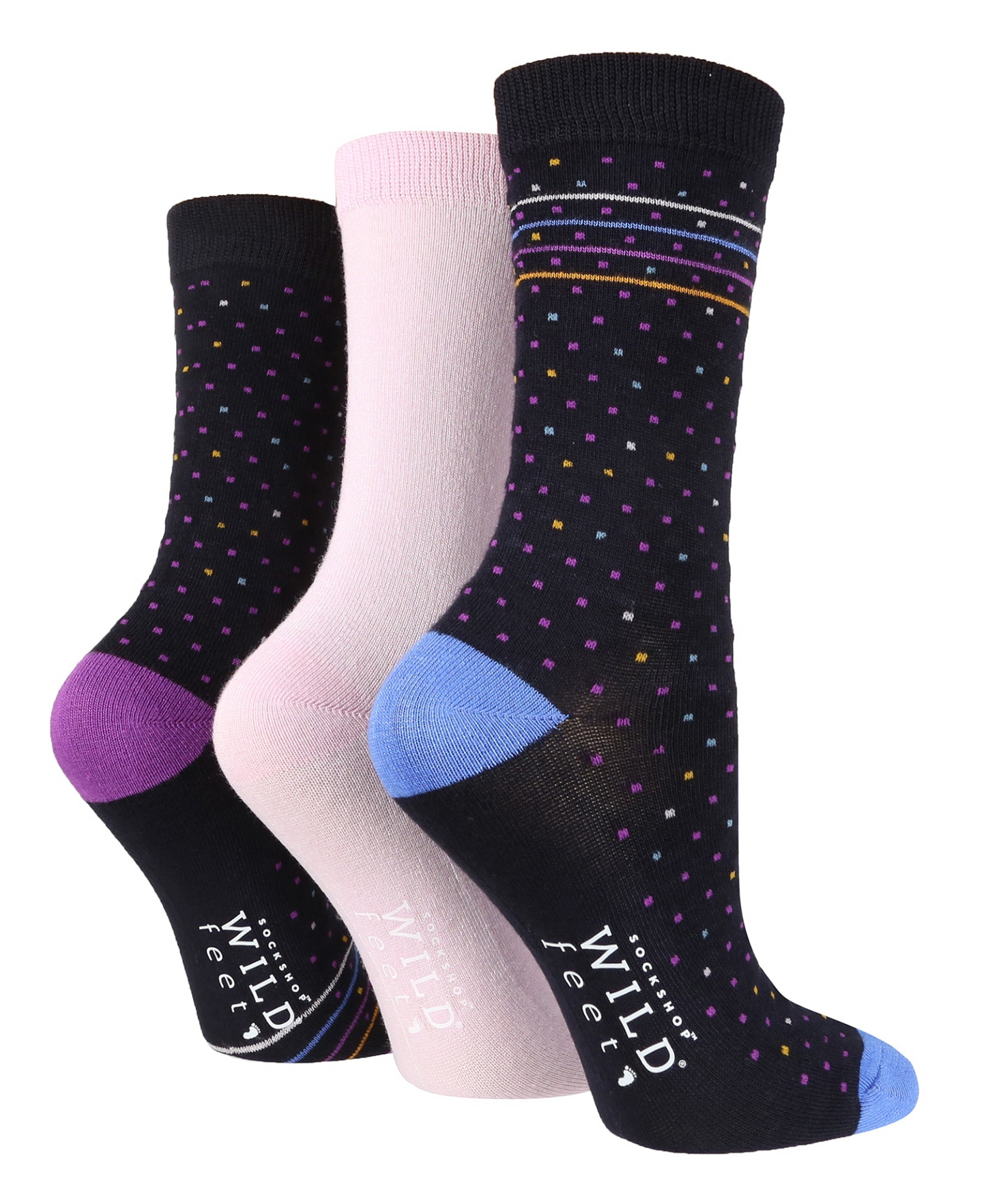 3 Pairs Ladies Bamboo Socks | Patterned