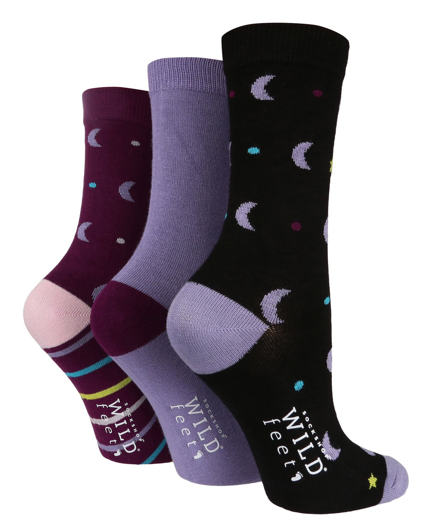 3 Pairs Ladies Bamboo Socks | Patterned