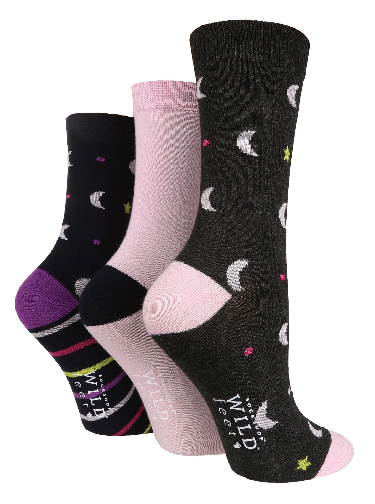 3 Pairs Ladies Bamboo Socks | Patterned