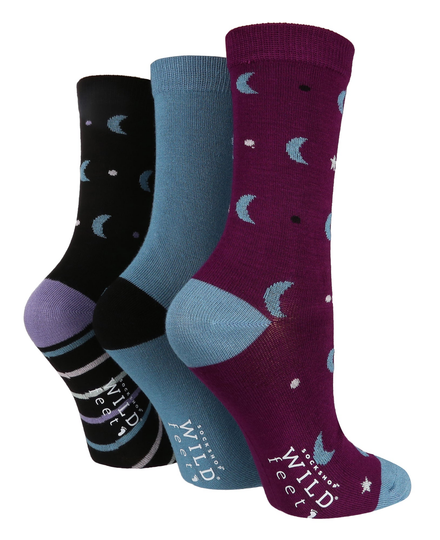 3 Pairs Ladies Bamboo Socks | Patterned