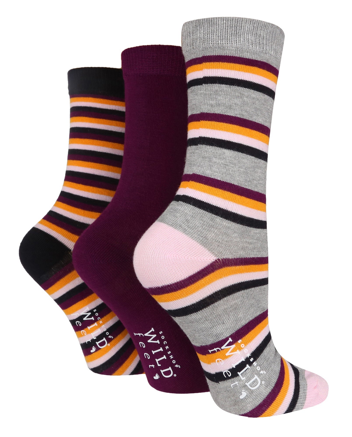 3 Pairs Ladies Bamboo Socks | Patterned