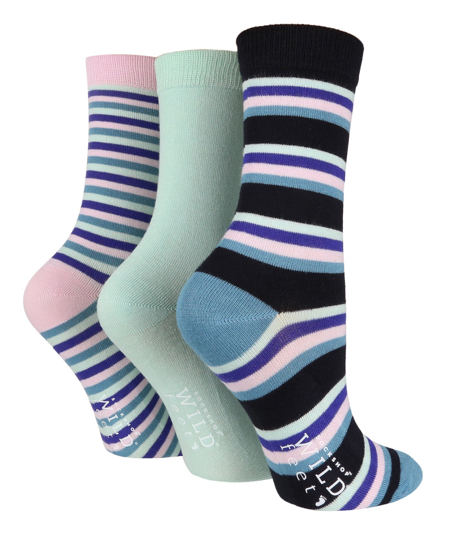 3 Pairs Ladies Bamboo Socks | Patterned