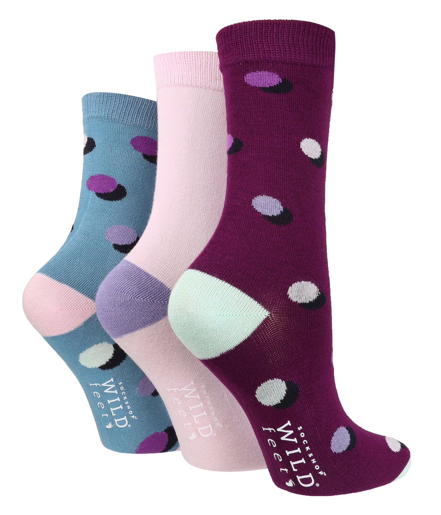 3 Pairs Ladies Bamboo Socks | Patterned