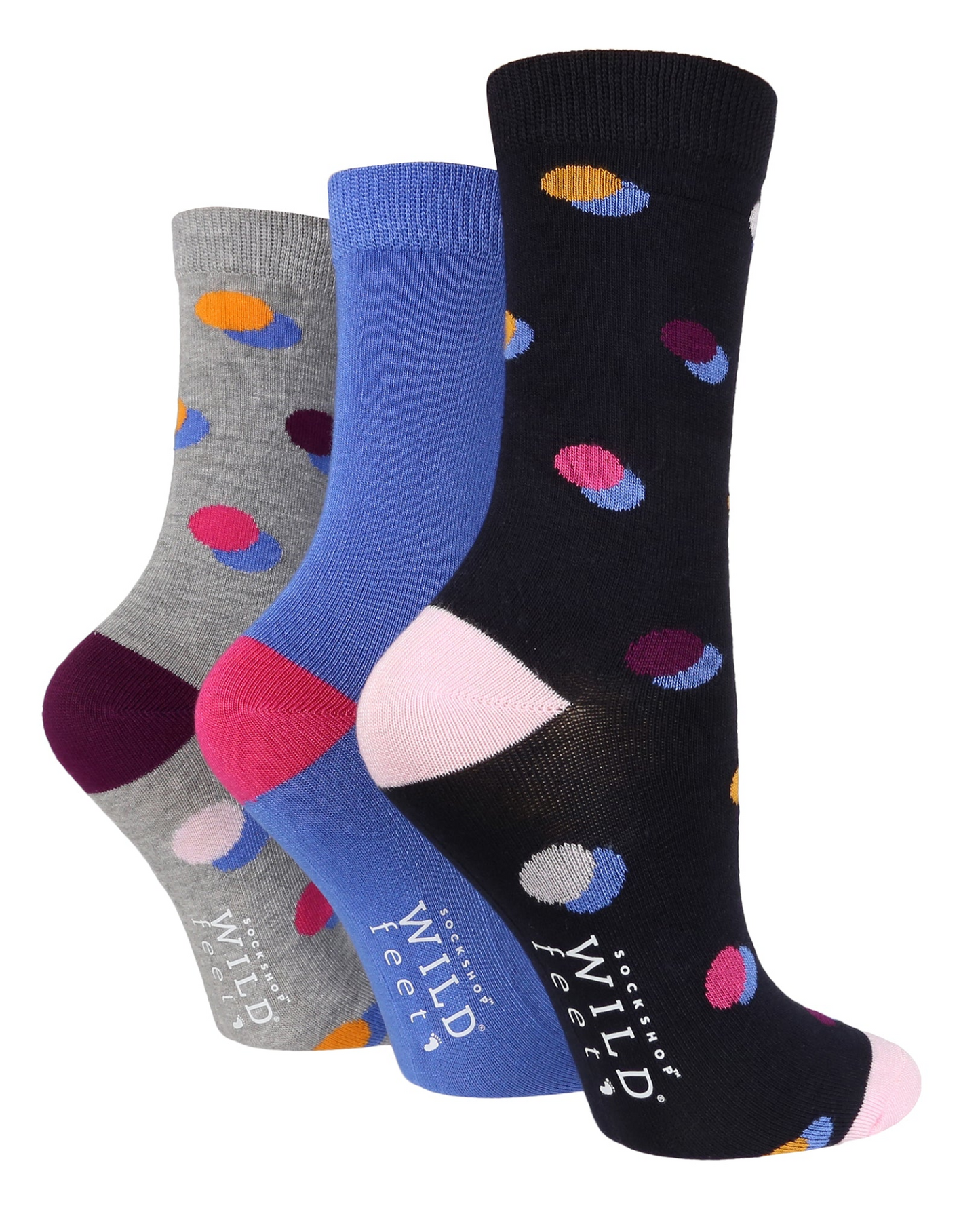 3 Pairs Ladies Bamboo Socks | Patterned