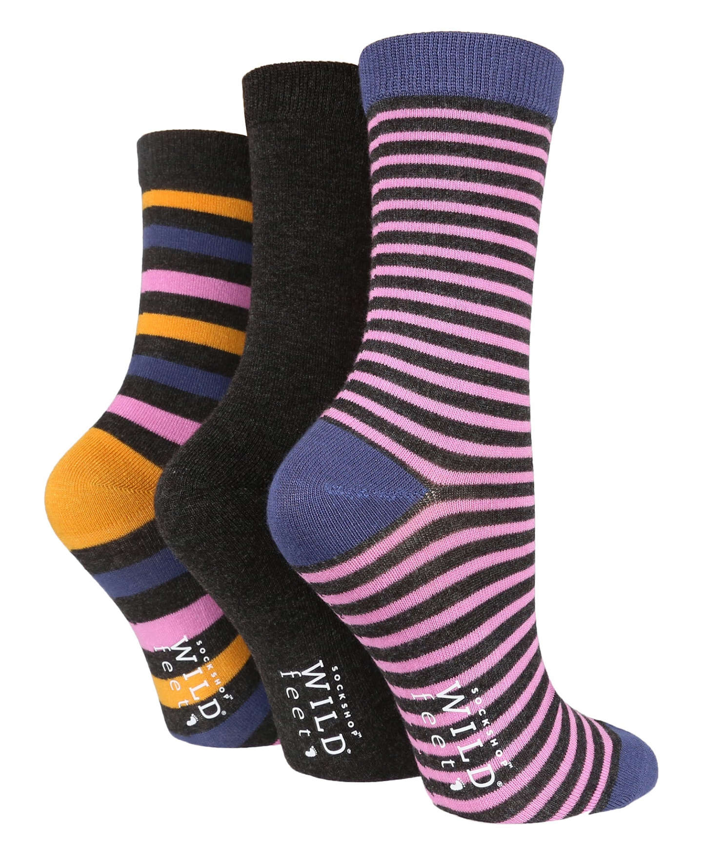 3 Pairs Ladies Bamboo Socks | Patterned