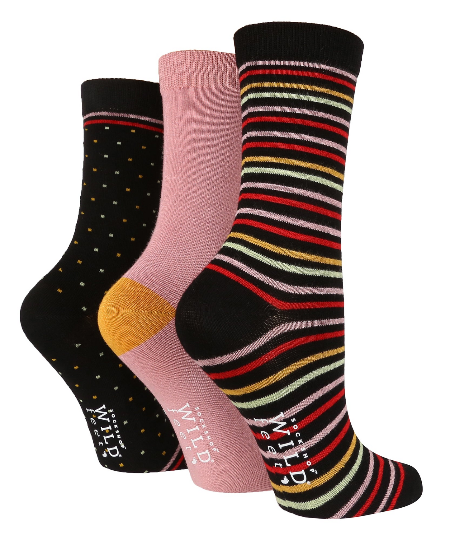 3 Pairs Ladies Bamboo Socks | Patterned